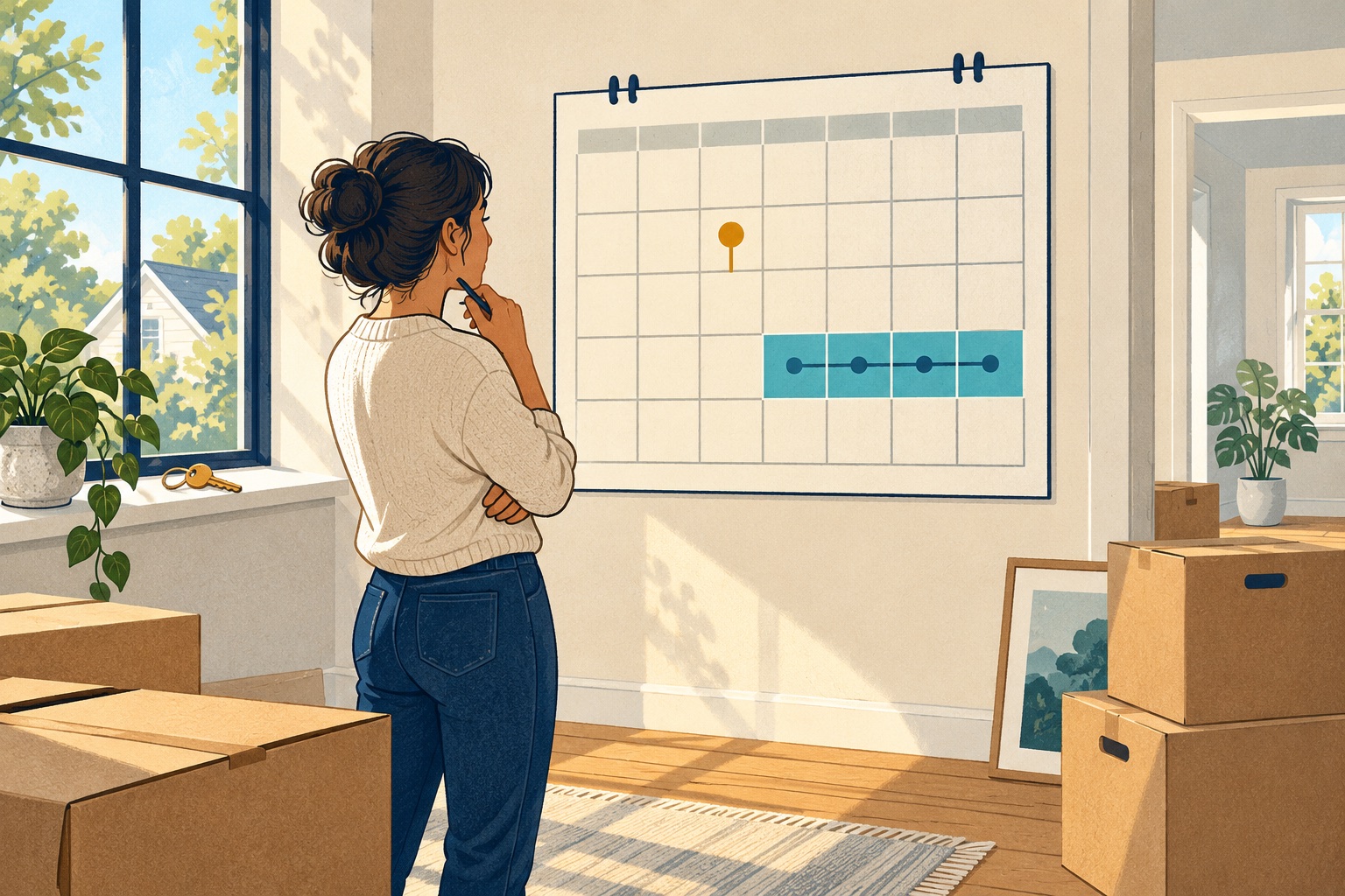 Second original illustration for How to Evaluate Expedited Moving Service Against a Flexible Delivery Window