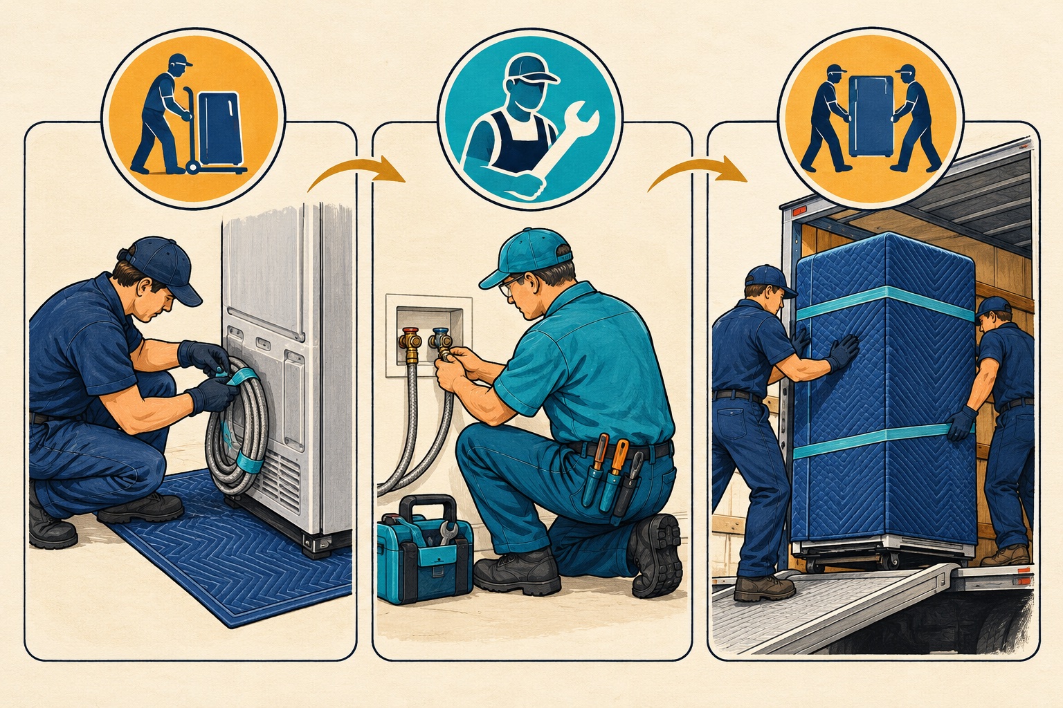 Second original illustration for Deciding Whether Appliance Servicing Belongs in Your Moving Package