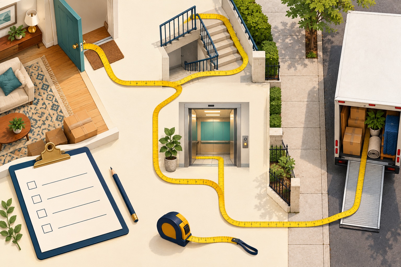 Second original illustration for Comparing Move Packages for a Household With a Long Carry