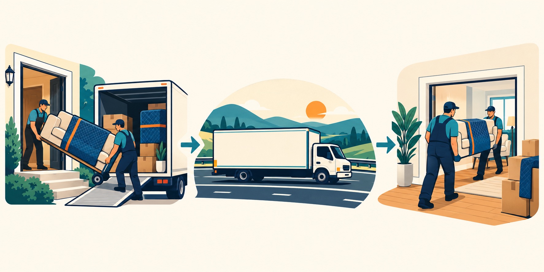 Second original illustration for Choosing a Move-Day Labor Add-On for Loading or Unloading