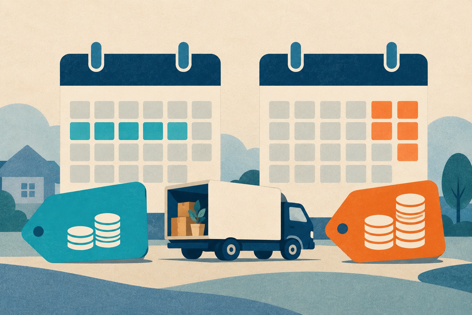 Second original illustration for How to Evaluate a Weekend or Holiday Moving-Service Premium