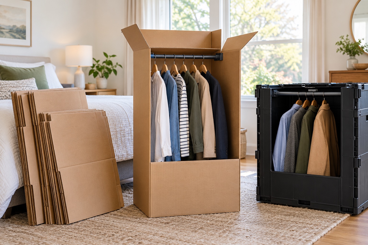 Editorial image for How to Compare a Wardrobe-Box Service With Customer-Supplied Cartons