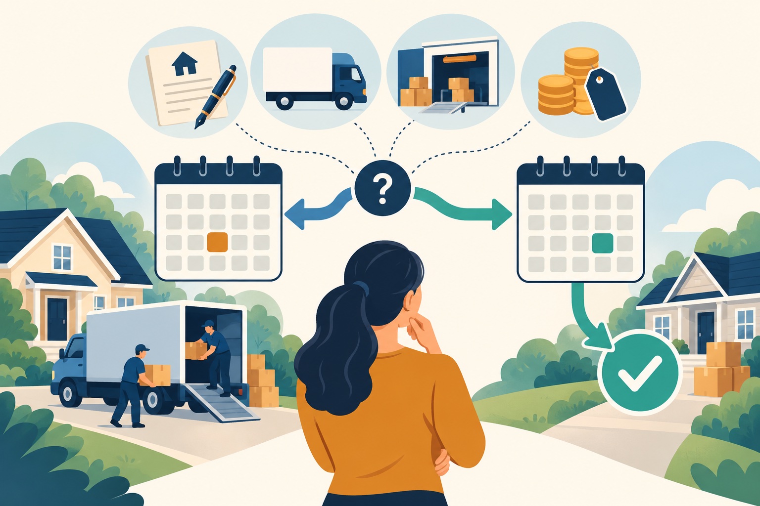Second original illustration for How to Evaluate a Move-Day Rescheduling Option Before You Need It
