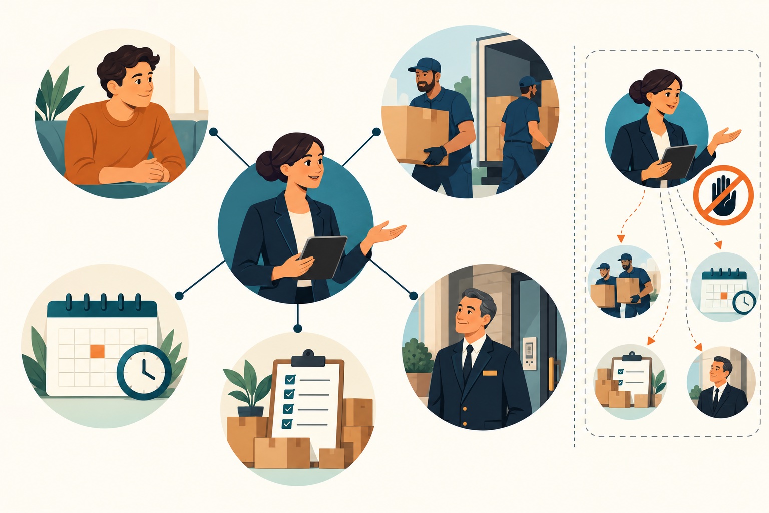 Second original illustration for Comparing a Dedicated Move Coordinator With a Standard Service Package